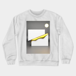 Golden black and white separate cubes Crewneck Sweatshirt